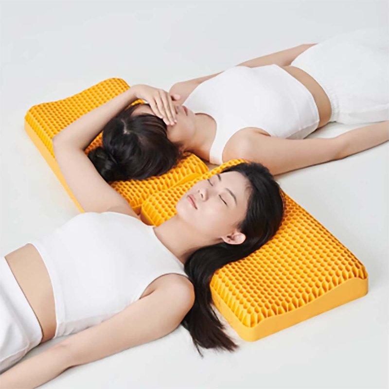 [Free shipping] B-type pillow deep sleep pressure-free cervical spine pillow home adult sleep pillow lying on the island - Pillows & Cushions - Other Materials Orange