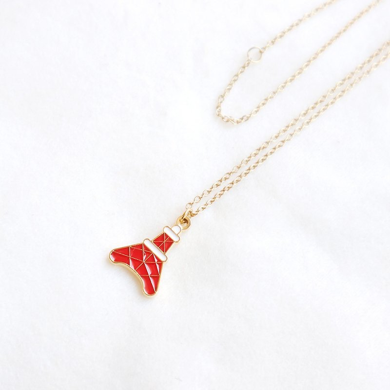 [Card Necklace] Japanese model-Tokyo Tower - Necklaces - Other Metals 