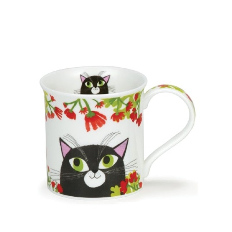Big-eyed cat mug - แก้วมัค/แก้วกาแฟ - เครื่องลายคราม 