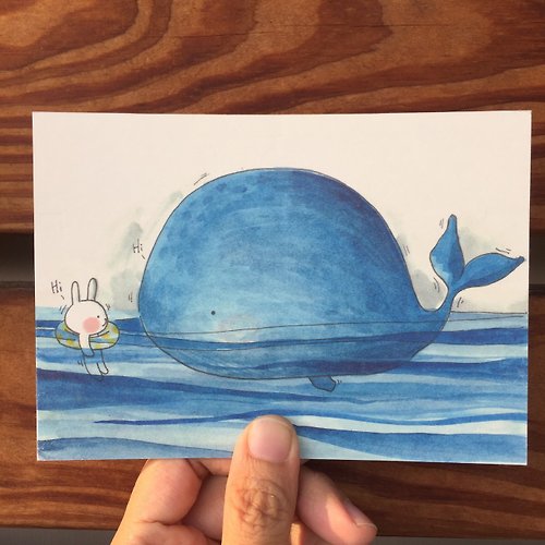 hahahana 設計明信片 | Hello鯨魚