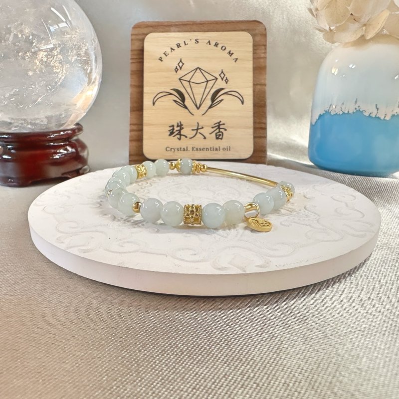 福滿翡翠 - 翡翠、925純銀 - 手鍊/手環 - 玉石 綠色