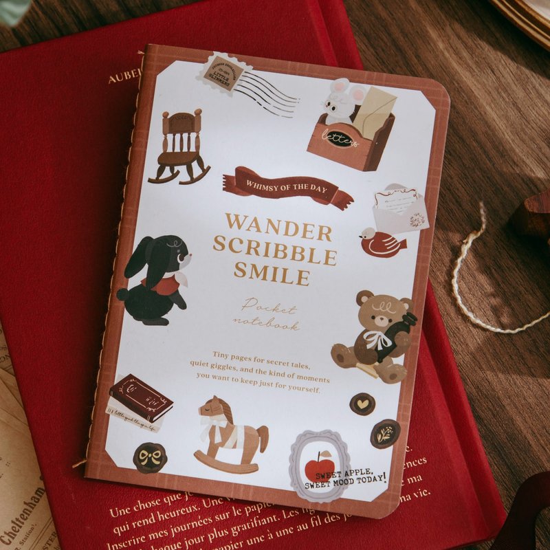 空白護照筆記本-熊熊的溫暖角落(楓紅) - 筆記本/手帳 - 紙 紅色