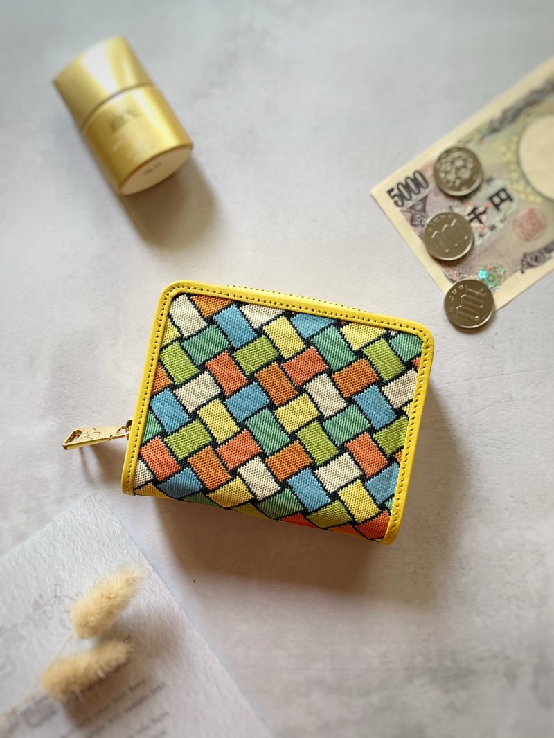 Handmade Clutch Wallet  /  Jacquard Weave / Water Repellent - กระเป๋าสตางค์ - หนังแท้ หลากหลายสี