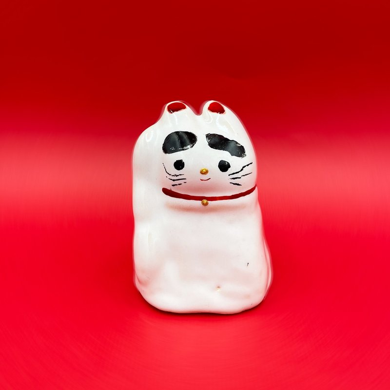 街頭開運招財貓_mi-mi-mauh-mauh咪咪貓貓系列_#03 - 擺飾/家飾品 - 陶 白色