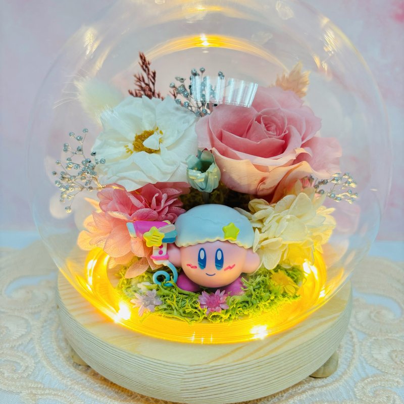 24hr shipment [Kirby] Preserved Flower/Night Lamp/Glass Cup Cover - ช่อดอกไม้แห้ง - พืช/ดอกไม้ 