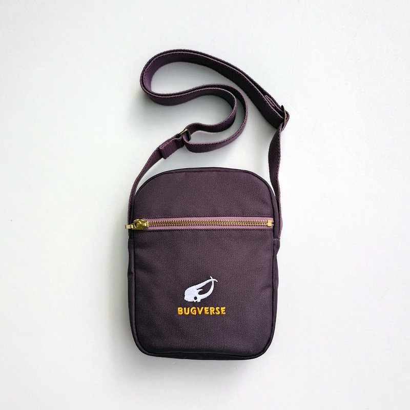 Insect Embroidered Side Backpack - Messenger Bags & Sling Bags - Polyester Purple