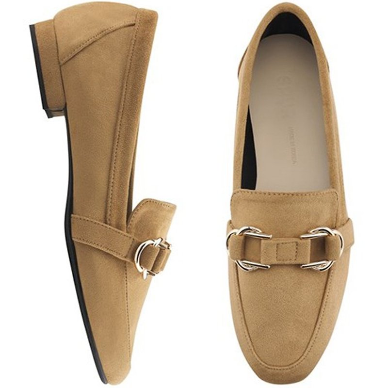 PRE-ORDER SPUR Double buckle loafer PA9033 Honey Gold