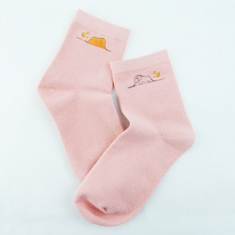 Little Prince Classic Edition License - Socks (Orange), AA05 - ถุงเท้า - ผ้าฝ้าย/ผ้าลินิน สีส้ม