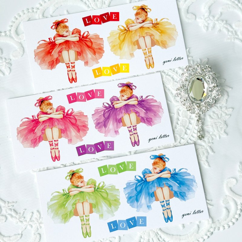 Ballerina Girl Paper - 便條紙/便利貼 - 紙 多色