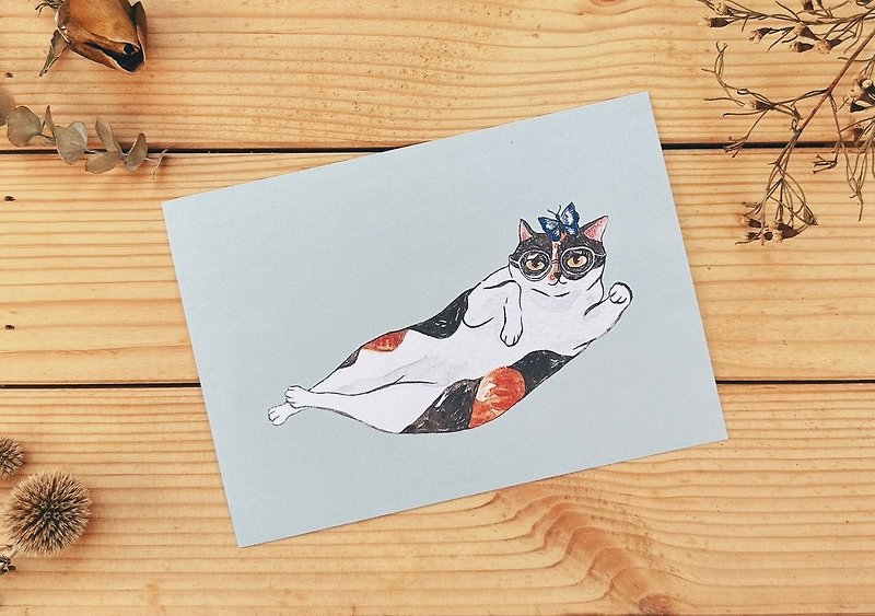 Cat postcard is Sanhua - การ์ด/โปสการ์ด - กระดาษ หลากหลายสี