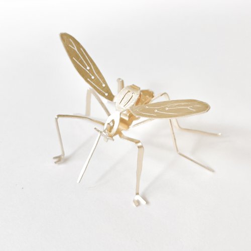 atarox 蚊子 - 黃銅昆蟲摺疊擺設 裝飾 玻璃擺設
