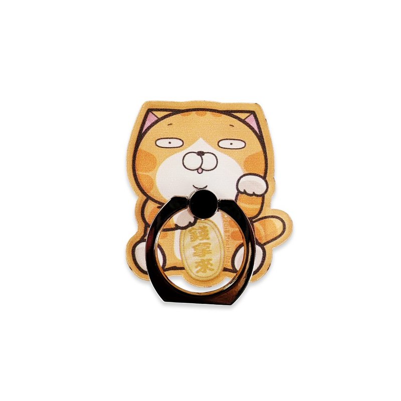 White rotten cat ring buckle mobile phone holder (bring the money) - ที่ตั้งมือถือ - วัสดุอื่นๆ หลากหลายสี