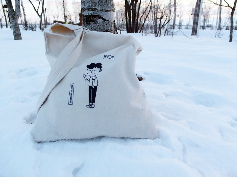 Penglai rice | why so serious | canvas bag - Handbags & Totes - Cotton & Hemp White
