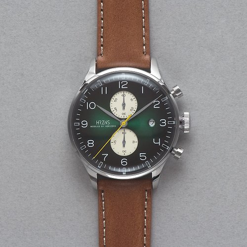 HRZNS STORE 墨綠色 CH-41 Uranus 計時功能手錶 | BUTTERO皮帶或鋼帶