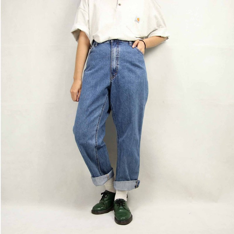 Tsubasa.Y Ancient House 002 Lee Water Blue Vintage Denim Pants, Denim Denim Pants - กางเกงขายาว - วัสดุอื่นๆ 