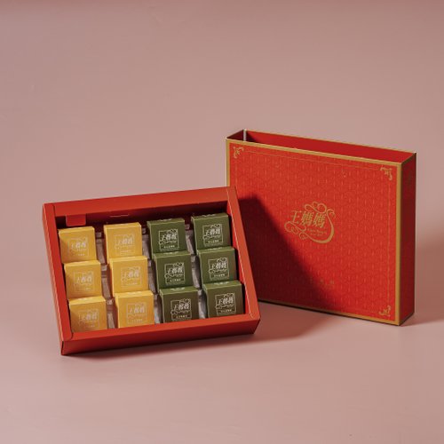 王媽媽法式溫馨酥 ( Wang MaMa ) 王媽媽雙色鳳梨抺茶禮盒12入