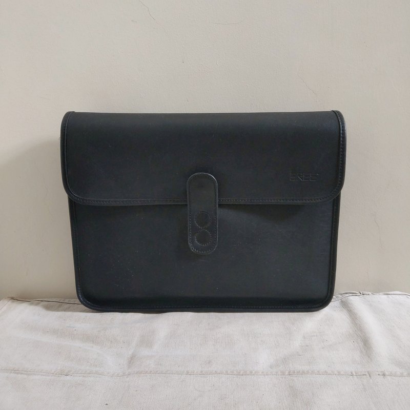 Leather bag_B108_BREE - Clutch Bags - Genuine Leather Black