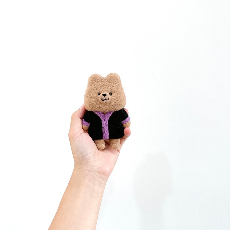 Prosecutor Bear Wool Felt Keychain - Keychains - Wool 