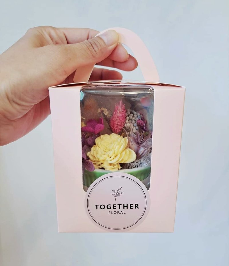 Small potted flower gift box wedding favor - ช่อดอกไม้แห้ง - พืช/ดอกไม้ 