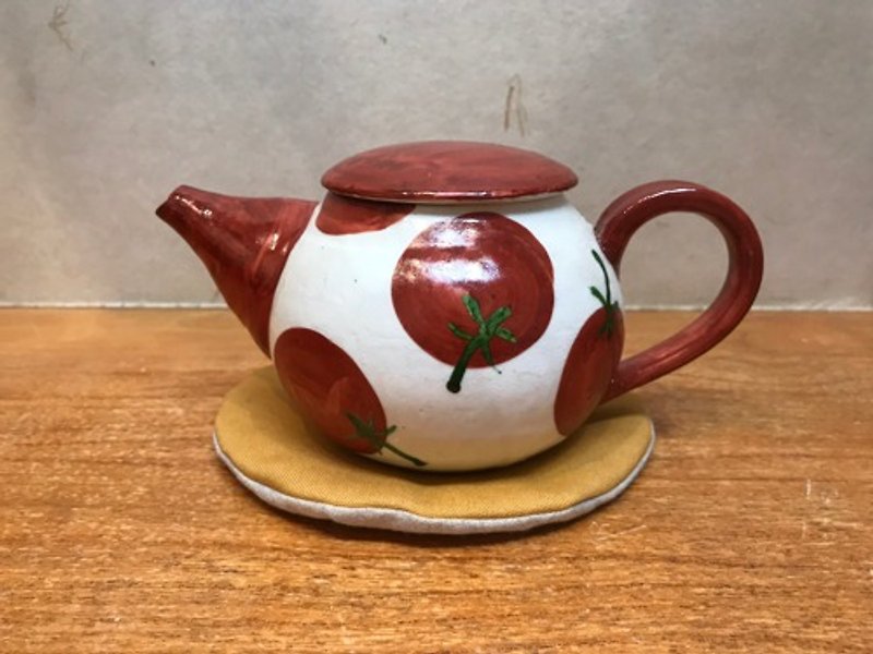 tomatoのポット<受注生産＞ - 茶壺/茶杯/茶具 - 陶 