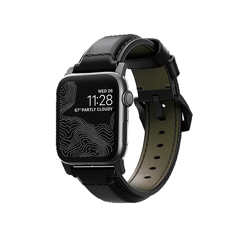 NOMADxHORWEEN AppleWatch Leather Strap - Classic Black 42.44mm (855848007427 - Watchbands - Genuine Leather Black