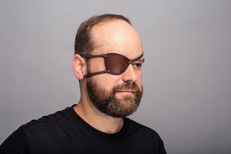 Metal gear solid Eye Patch, Leather Eye Patch, Man Eye Patch, Snakes Eye Patch, - 眼罩 - 真皮 透明