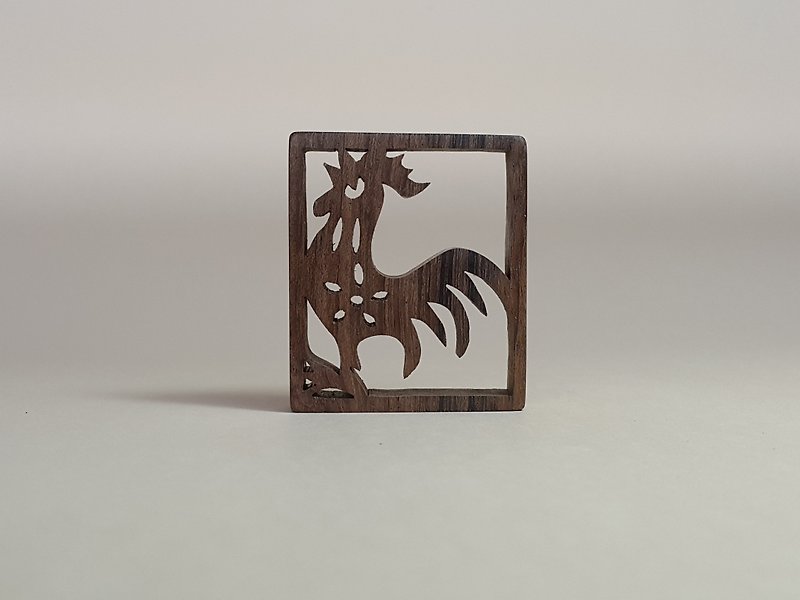 12 Zodiac Chicken key ring / pendant handmade wood - งานไม้/ไม้ไผ่/ตัดกระดาษ - ไม้ สีนำ้ตาล