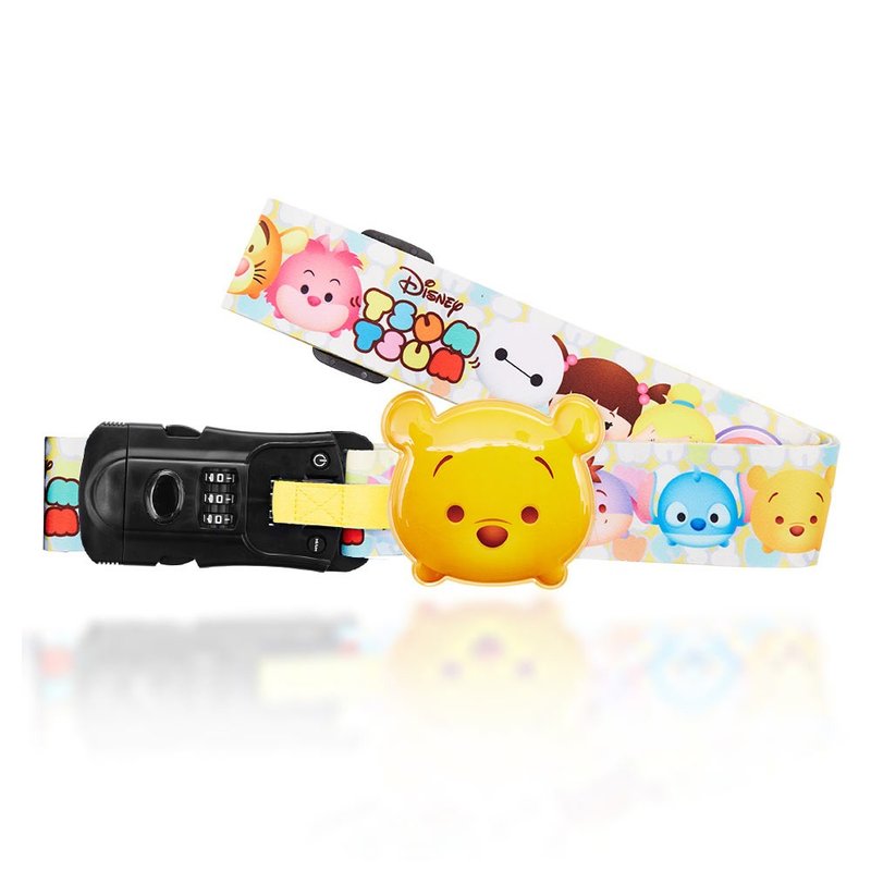 Disney TSUMTSUM with luggage weighing belt - Pooh - Luggage & Luggage Covers - Polyester Yellow