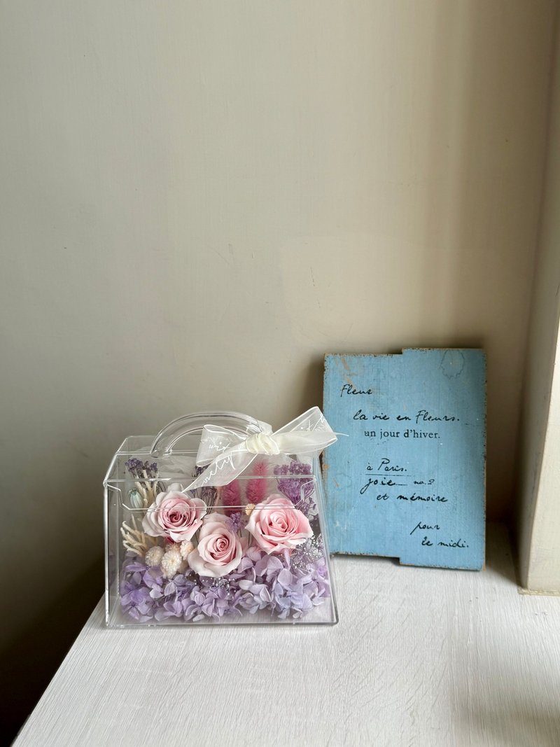 Pink and Purple Garden Preserved Flower Box - Dried Flowers & Bouquets - Plants & Flowers 