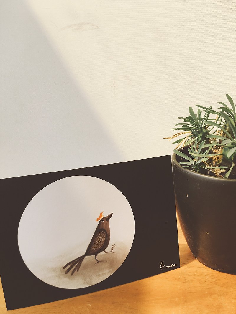 Story Postcard-Monochrome Bird Series-Because of the difference - การ์ด/โปสการ์ด - กระดาษ สีดำ