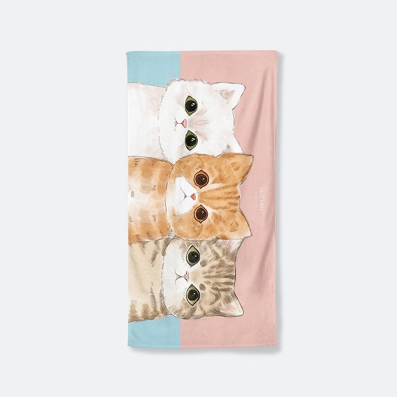 Three Fat Cat Brothers-Bath Towel Blanket
