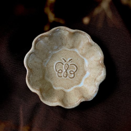 小丸 & 器 【 小丸 森林 浮雕 】 123 小花 豆皿 茶包碟 飾品碟 礦石碟