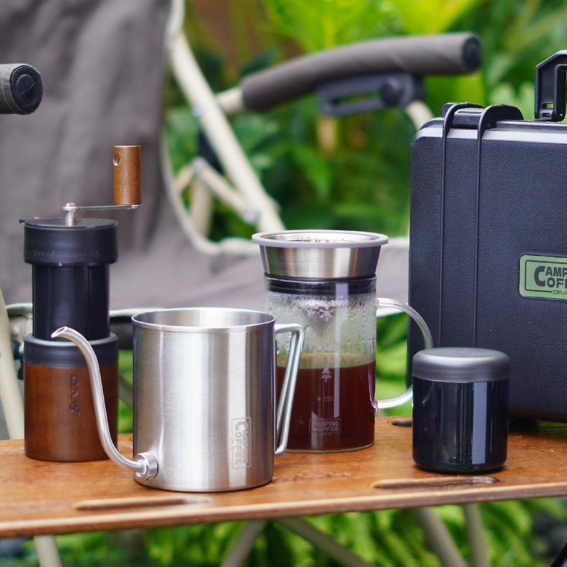 Free waterproof thermometer丨Camping Hand-brewed Coffee Tour Adventure Group - เครื่องทำกาแฟ - สแตนเลส สีเขียว
