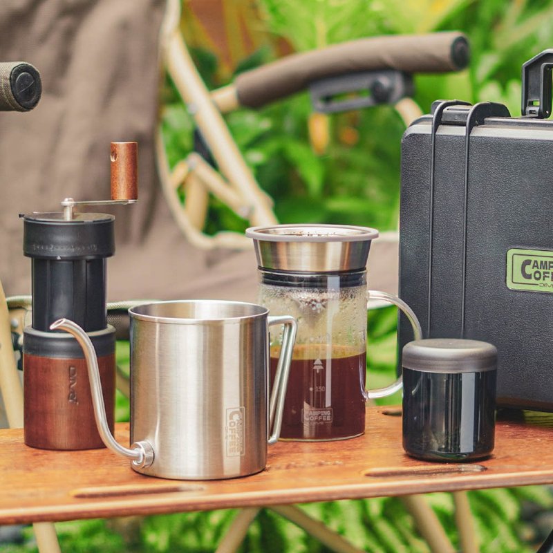 Camping Hand Brewed Coffee Tour Adventure Group - Coffee Pots & Accessories - Stainless Steel Green