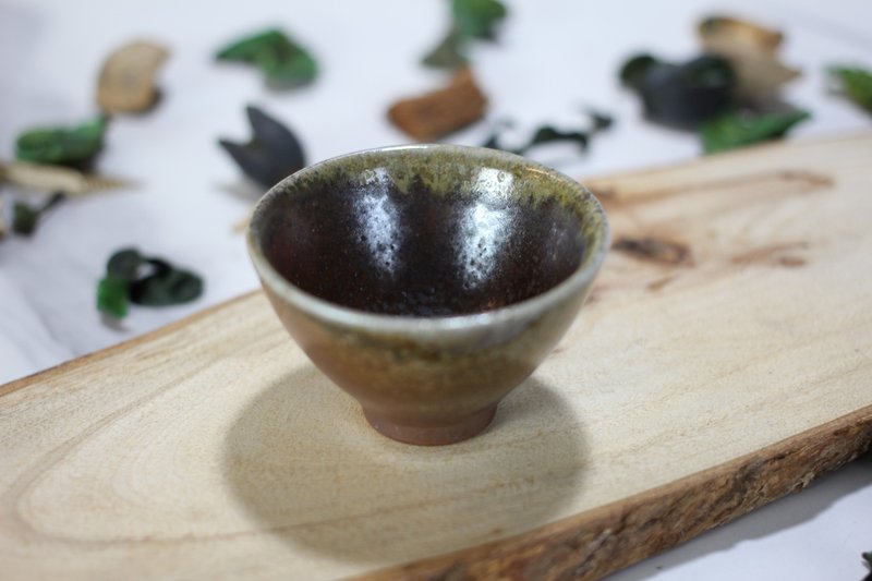 【送禮好物】40ml 柴燒 天然落灰 茶杯 鶯歌名家葉敏祥作 - 茶壺/茶杯/茶具 - 瓷 