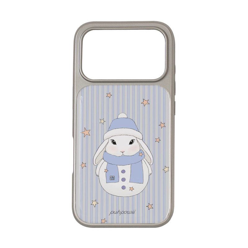 雪人（藍色）銀色 Phone Case - 手機殼/手機套 - 其他材質 藍色