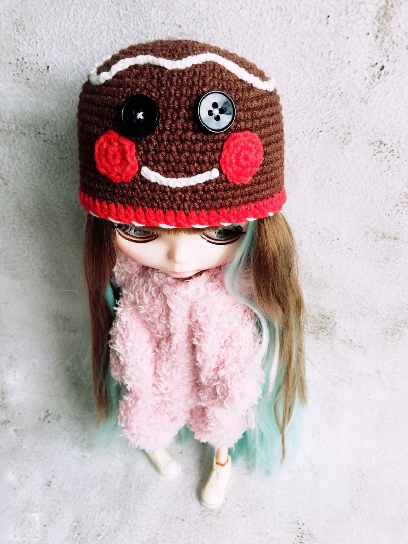Blythe doll Christmas hat Snowman - Stuffed Dolls & Figurines - Cotton & Hemp Brown