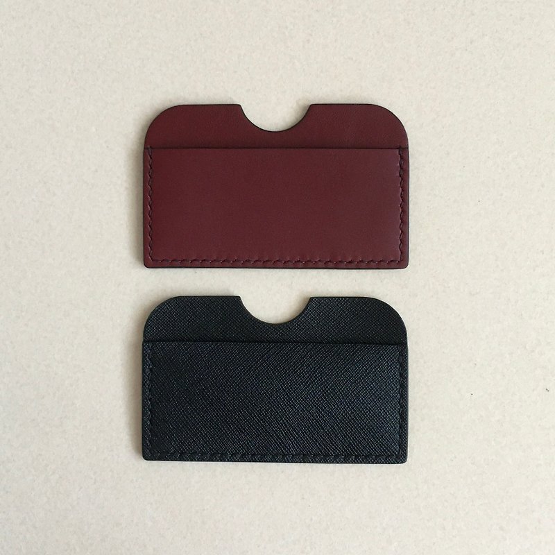 Leather Card pocket - Card Holders & Cases - Genuine Leather Black