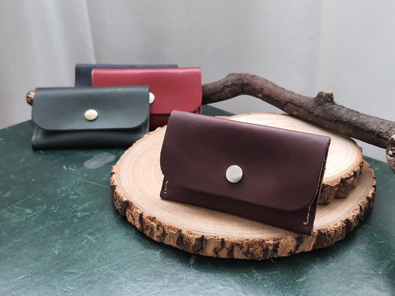 [Customized Gift] [Secret of the Forest] Textured Business Card Holder - Card Holders & Cases - Genuine Leather Multicolor