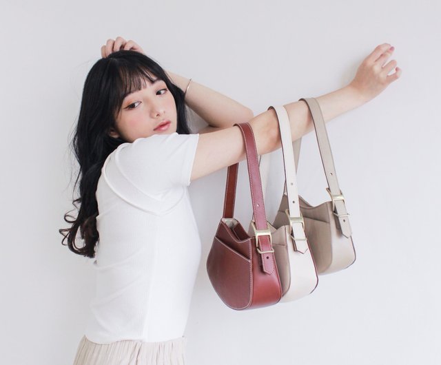 Caramel Colour Vegan Leather Handbags Shoulder Cute Bags