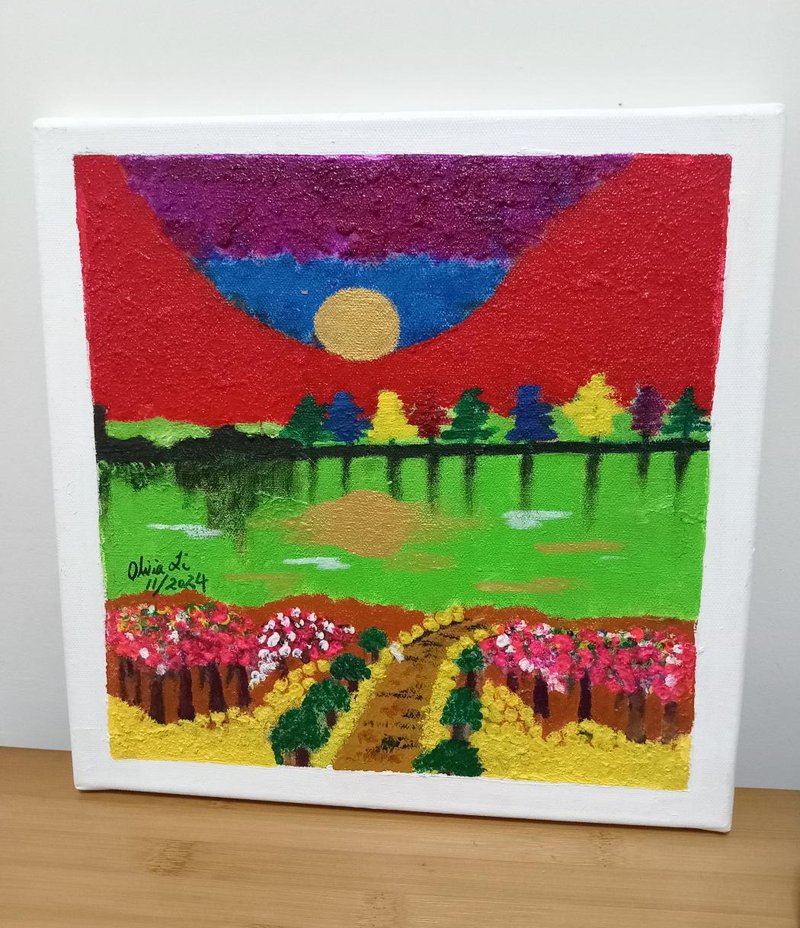 日出 日落 Sunrise 、Sunset by Olivia Li - 海報/掛畫/掛布 - 其他材質 紅色