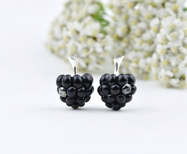 Late Summer Blackberry Stud Earrings