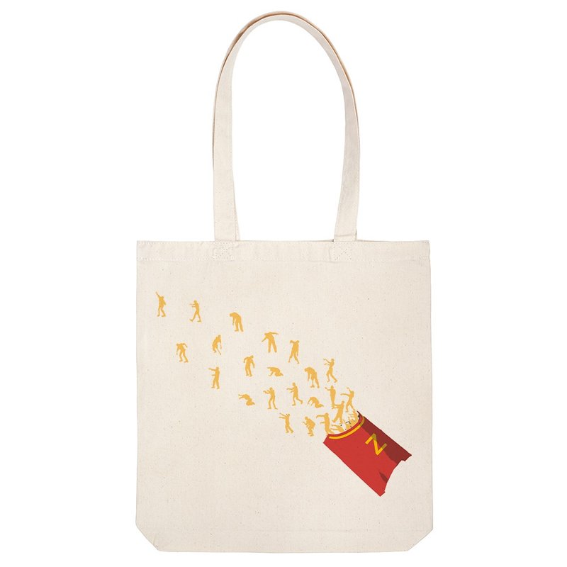 tote bag / junk food party - 手提包/手提袋 - 棉．麻 卡其色