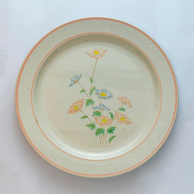 Made in Japan, Century 27cm stoneware dinner plate, brand new and unused, free shipping to Taiwan - จานและถาด - ดินเผา สีเหลือง