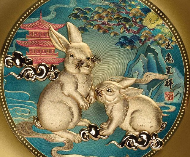 卯年　ウサギの木彫り　夫婦うさぎ　贈答品 楽天市場】木彫りのウサギS カップル 【 グッズ 木彫り うさぎ 木製