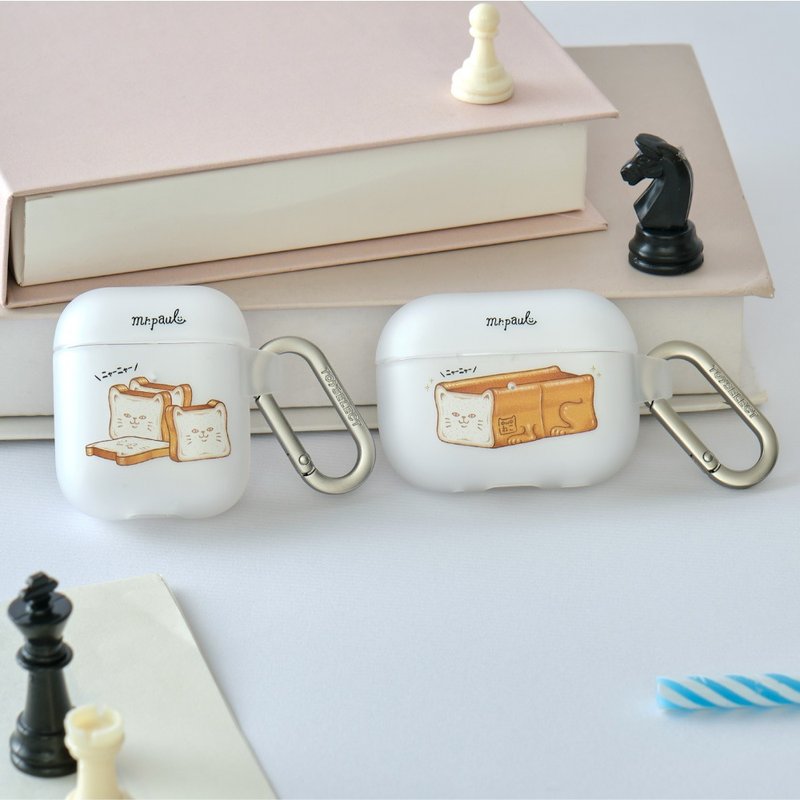 Mr. Paul Meow Toast Strong Anti-fall AirPods Protective Case - ที่เก็บหูฟัง - พลาสติก หลากหลายสี