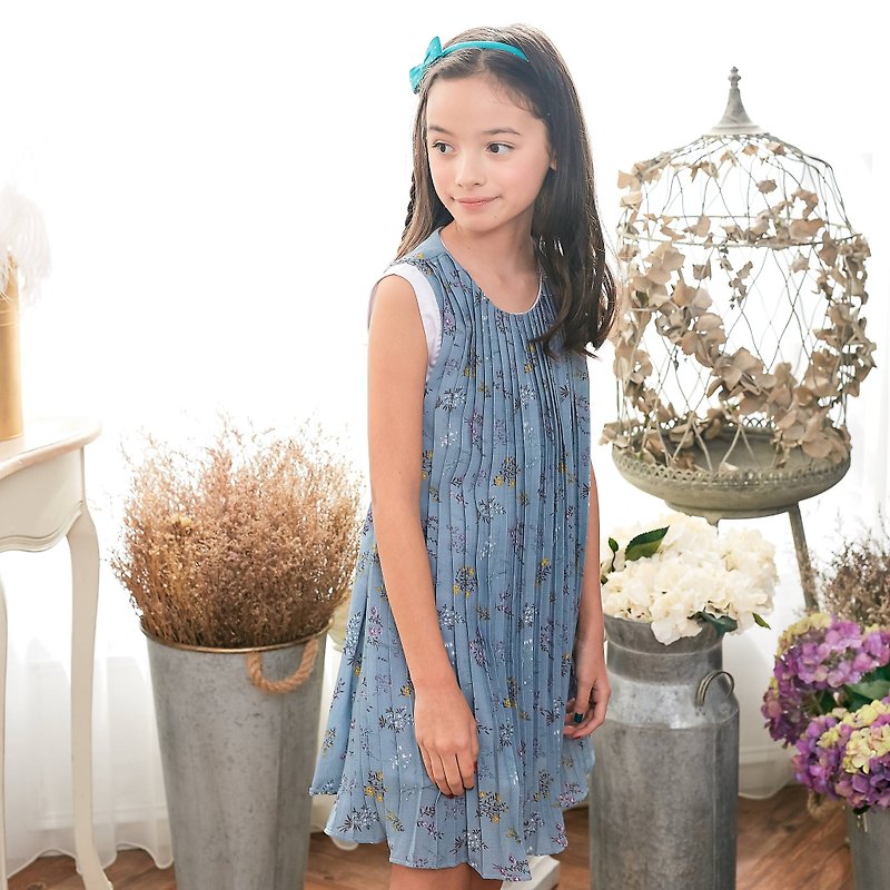 Blue Floral Dress (toddler/girl) - Other - Cotton & Hemp Blue