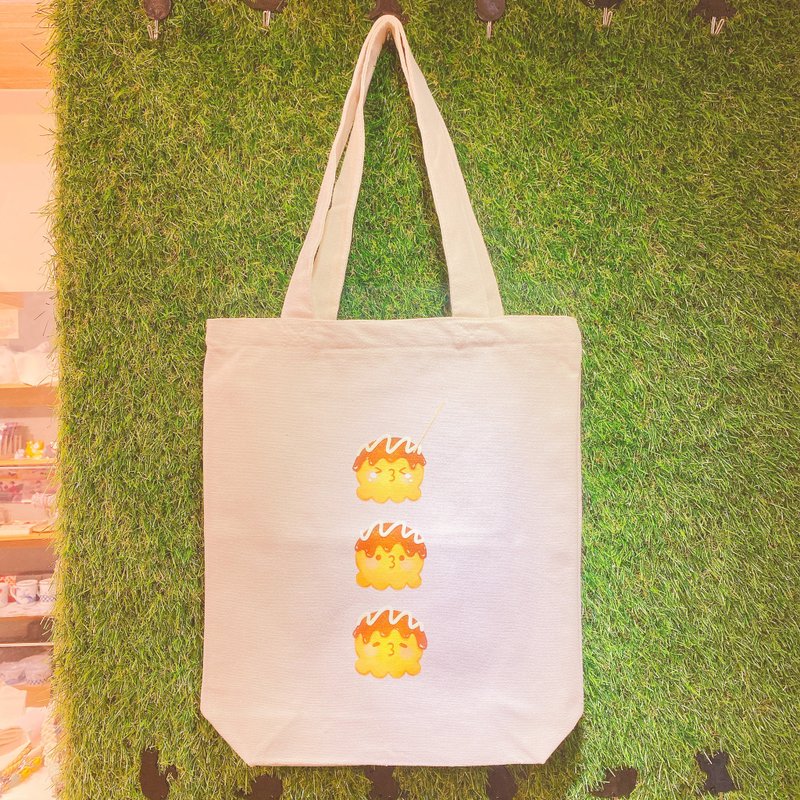 TACO Canvas Bag - Takoyaki TACO - กระเป๋าถือ - ผ้าฝ้าย/ผ้าลินิน หลากหลายสี