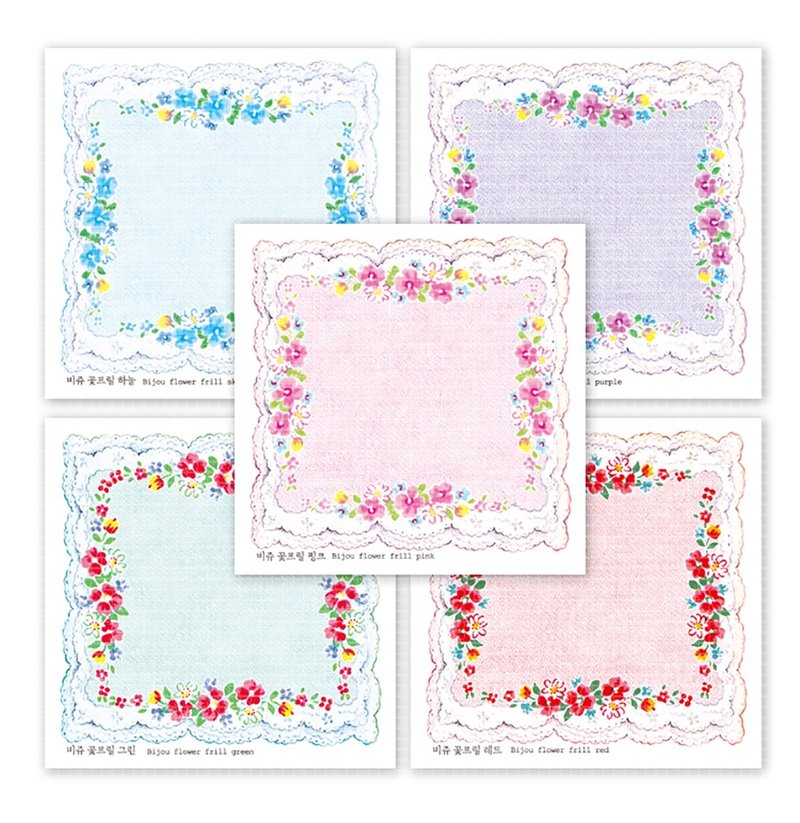 Bijou flower frill sticker - Stickers - Paper 