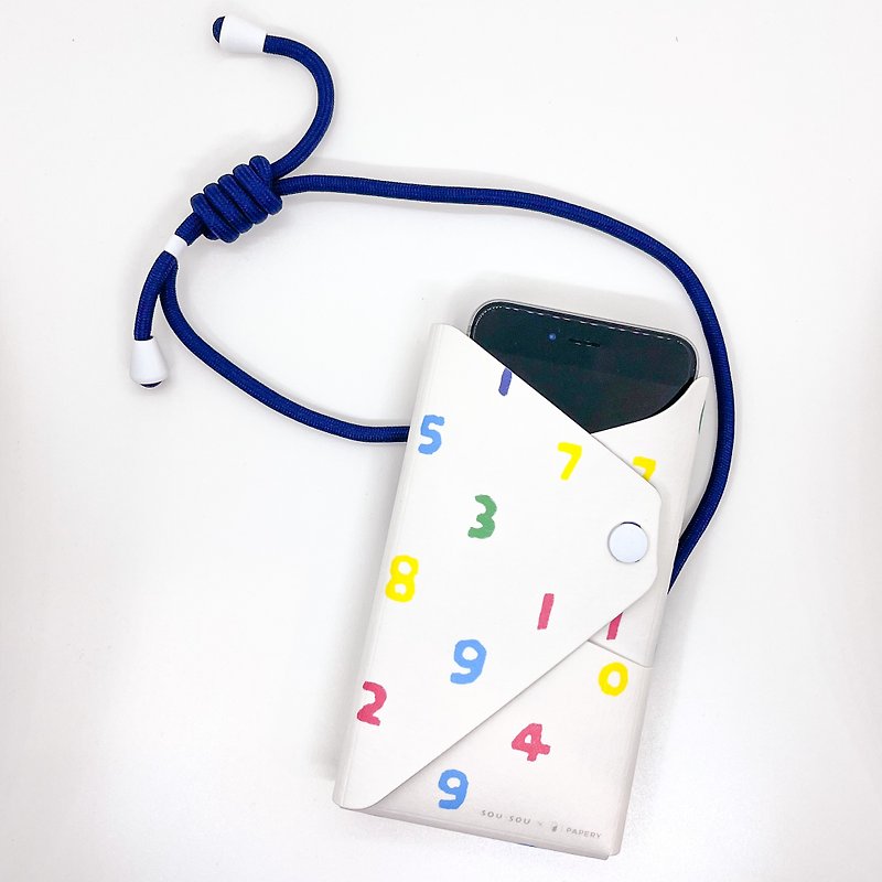 【SOU・SOU in Hong Kong】PAPERY ion Sleeve 銀離子抗菌手機袋 - 側背包/斜孭袋 - 紙 白色